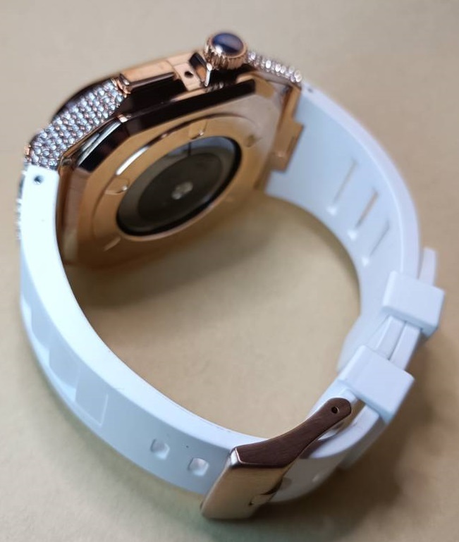 RG 44mm 45mm apple watch アップルウォッチ ケース ダイヤ ジルコニア ストーン グリッター ICED OUT GLITTER カスタム カバー メタル