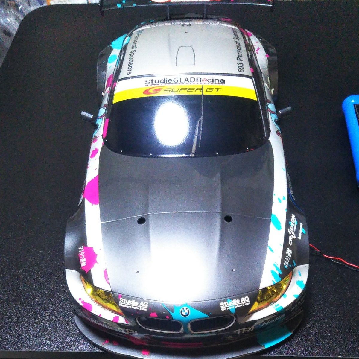 タミヤ 1/10 RCカースペアパーツ 初音ミク Studie GLAD BMW Z4 ボディのみ（LEDライトユニット付き）