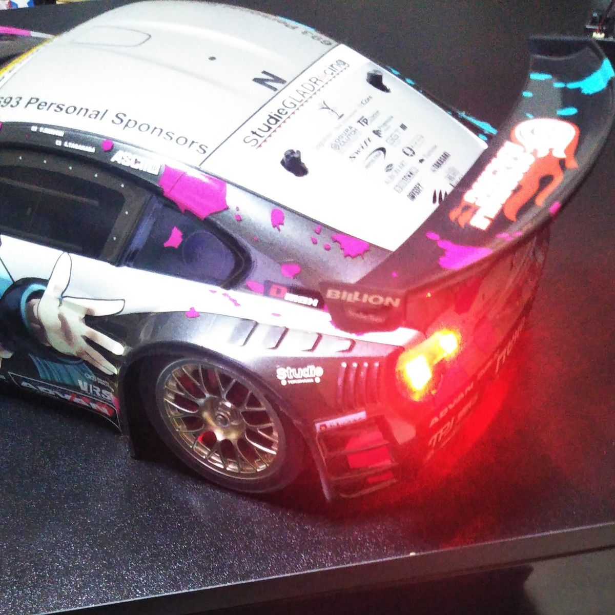 タミヤ 1/10 RCカースペアパーツ 初音ミク Studie GLAD BMW Z4 ボディのみ（LEDライトユニット付き）