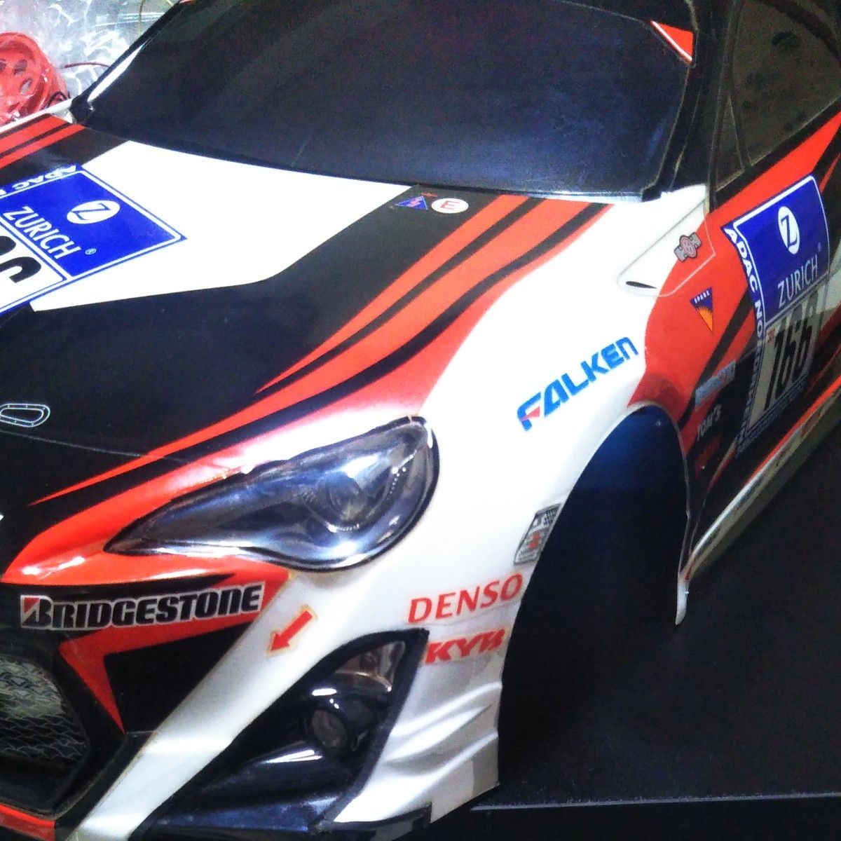 京商 1/10 RCカースペアパーツ GAZOO Racing 86 ラジコンボディ ワイドボディ（タミヤのライトユニット付き）