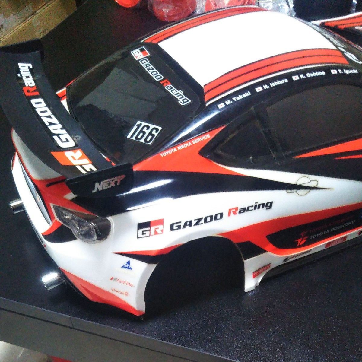 京商 1/10 RCカースペアパーツ GAZOO Racing 86 ラジコンボディ ワイドボディ（タミヤのライトユニット付き）