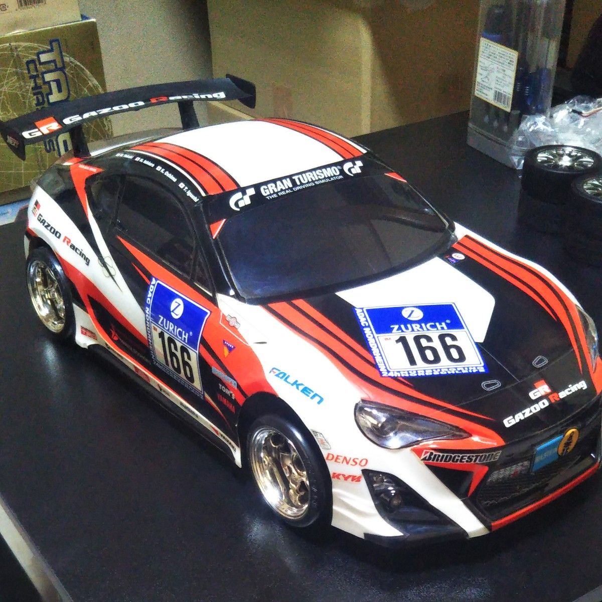 京商 1/10 RCカースペアパーツ GAZOO Racing 86 ラジコンボディ ワイドボディ（タミヤのライトユニット付き）