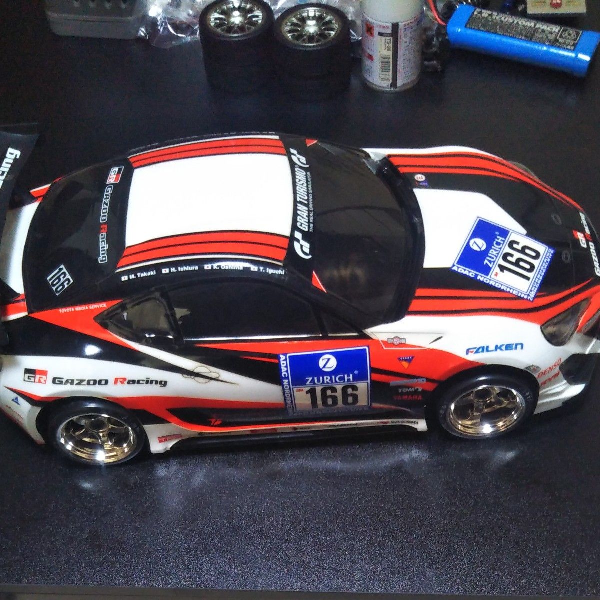 京商 1/10 RCカースペアパーツ GAZOO Racing 86 ラジコンボディ ワイドボディ（タミヤのライトユニット付き）