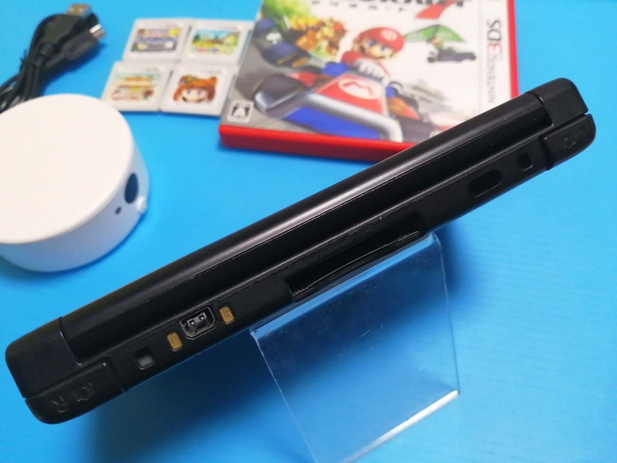 動作良好 ニンテンドー3DSLL シルバー 本体 + NFCリーダー/ライター + マリオカート、どうぶつの森 など ソフト計5本