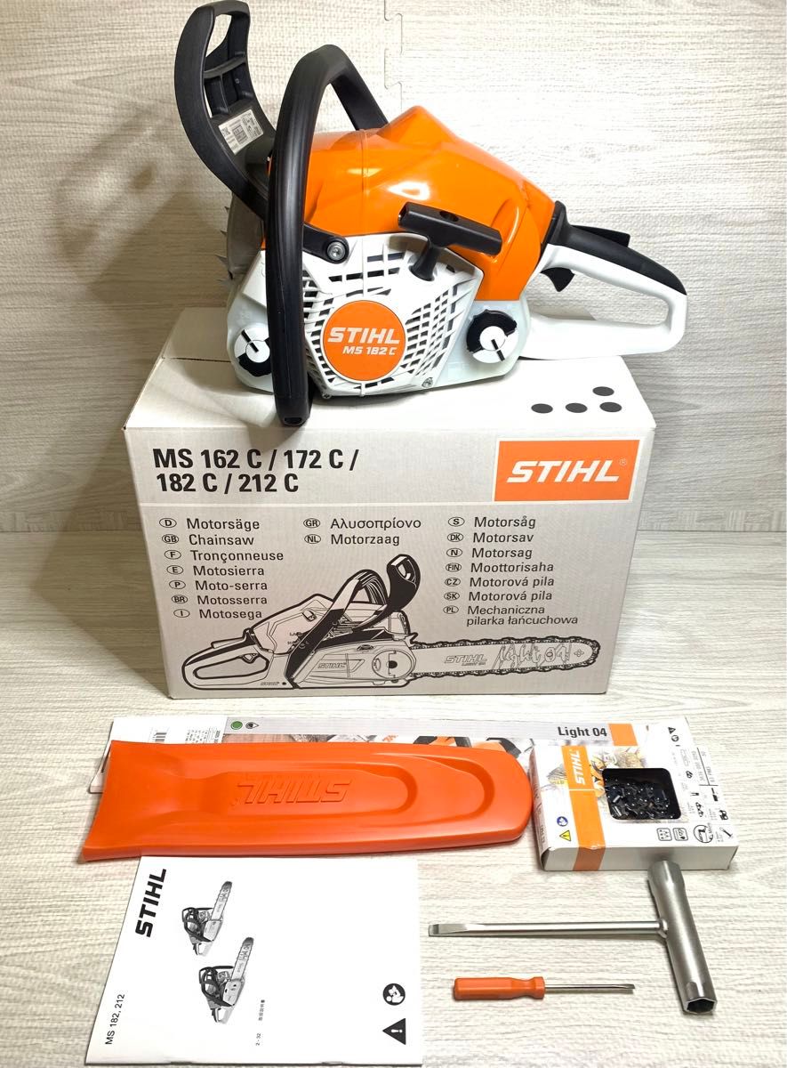 5のつく日限定★【STIHL】MS182C-BE 始動とチェン張り調整が簡単なカジュアルエンジンチェンソー