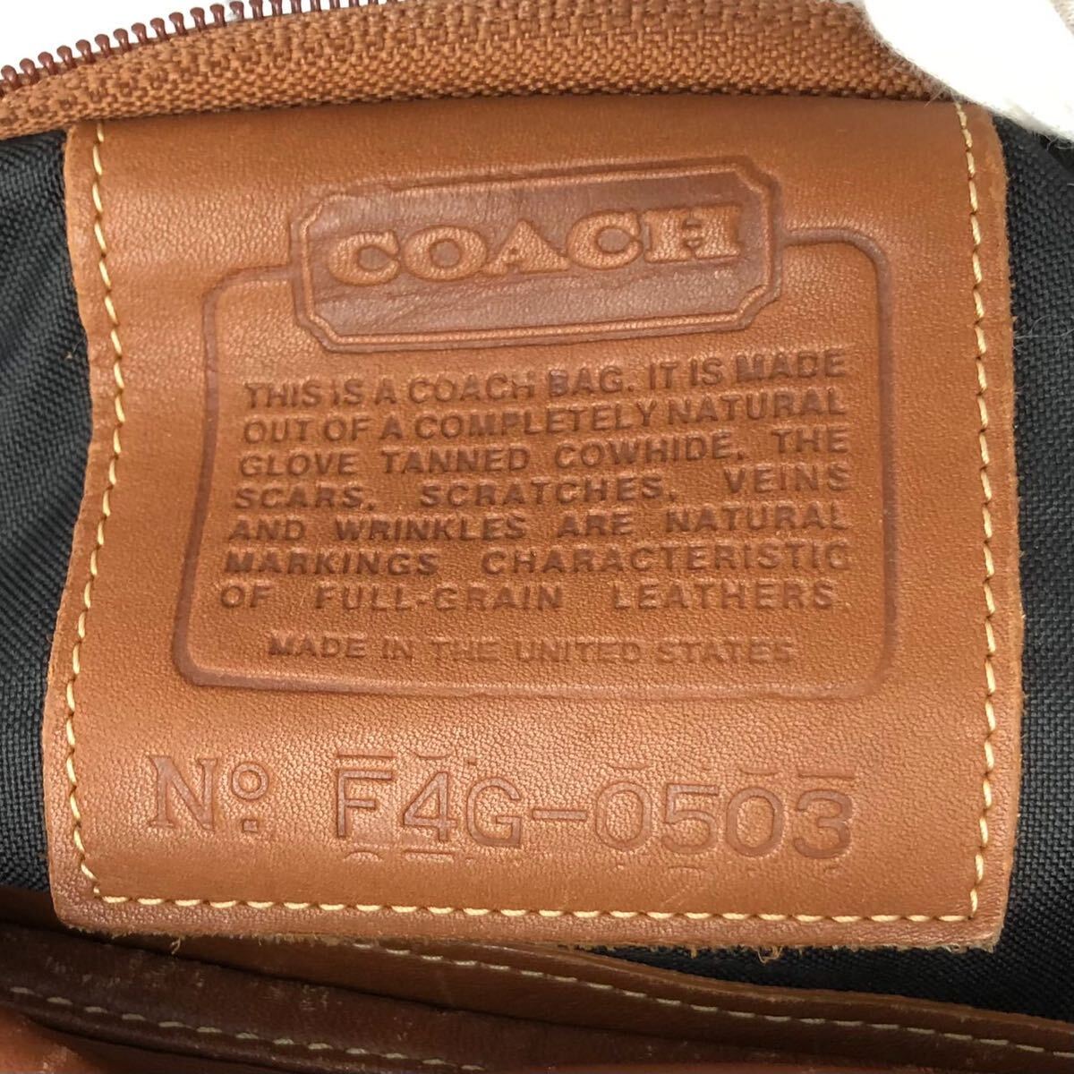 1 jpy ~ Coach Boston bag 2way Germany hook leather 