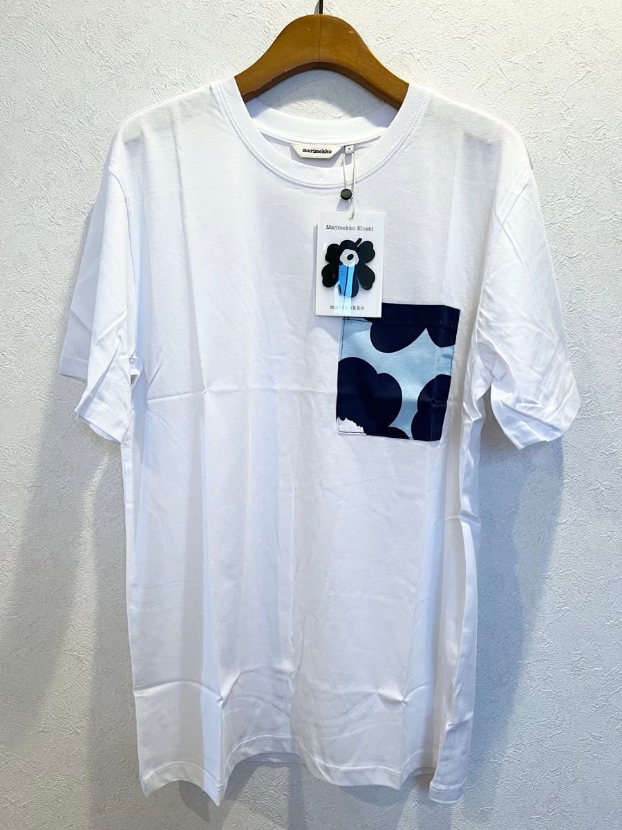【新品・タグ付き】マリメッコ　キオスキ　Tシャツ　コットン　S  ユニセックス ホワイト