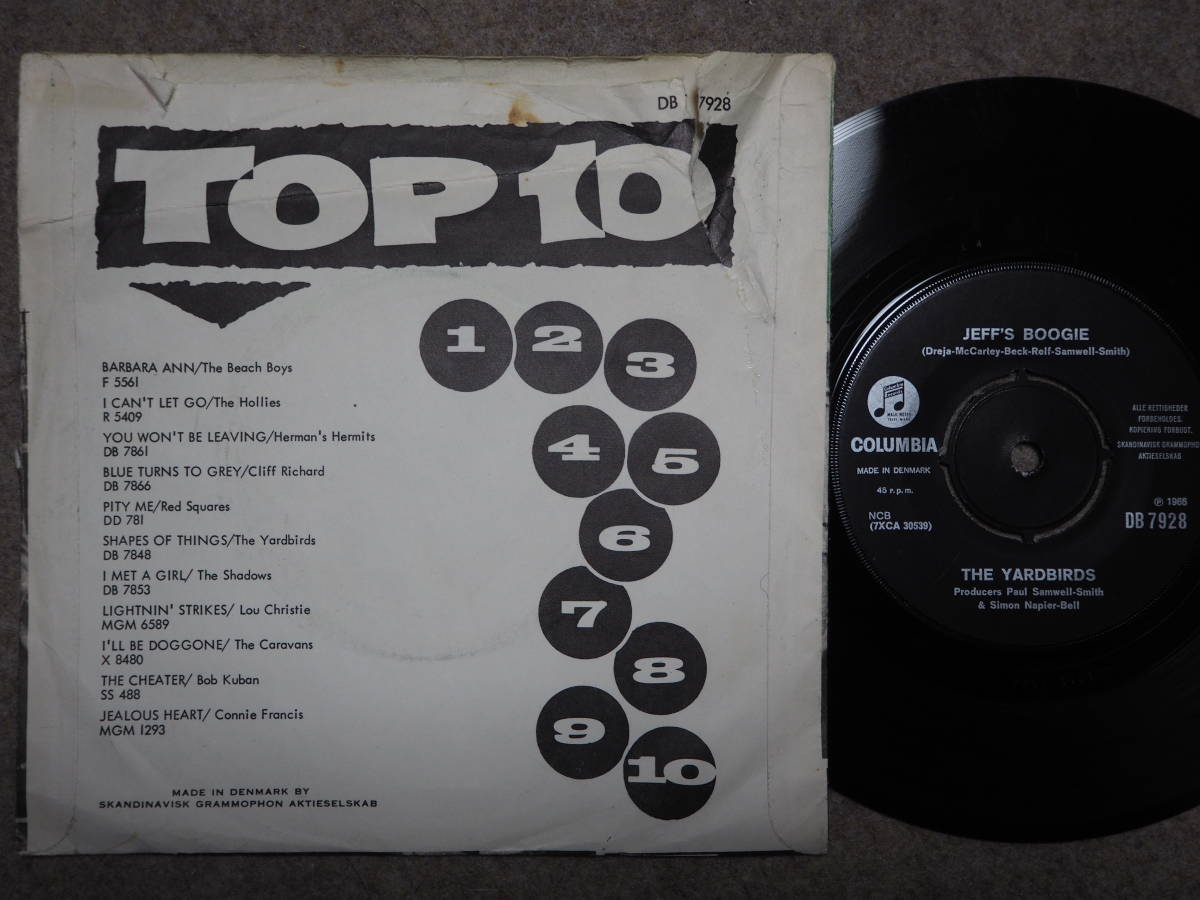 The Yardbirds-Over Under Sideways Down★デンマーク Orig.7"/マト1/Jeff Beck_画像2