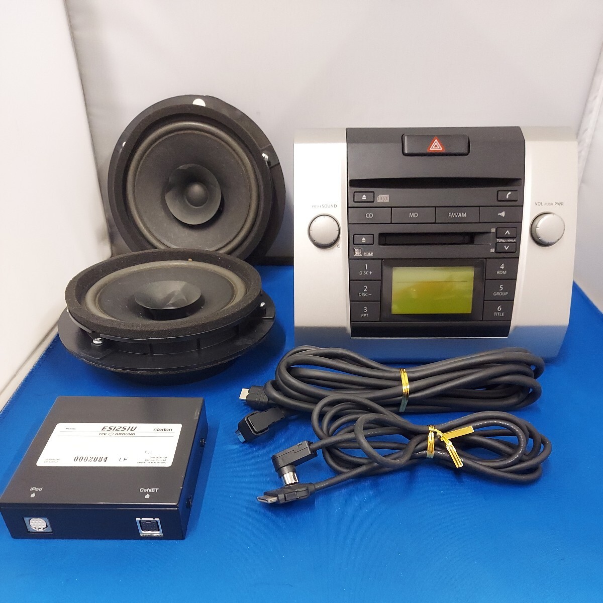 ★SUZUKI純正 Clarion カーオーディオ/カーステレオCD/MDLP/ラジオ/AM/FM PS‐4133J‐A 0069329★スピーカーTWD 4Ω 25W 84081★ワゴンR★_Clarion製　カーオーディオ