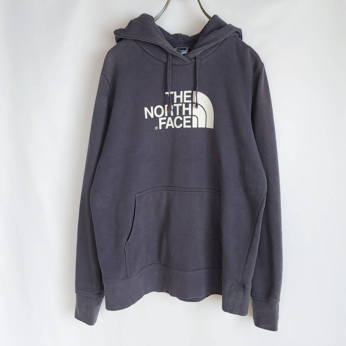 WOMENS L размер /THE NORTH FACE The North Face тренировочный Parker голубой серый серия б/у одежда Logo f-ti тянуть over [1000 иен старт ]