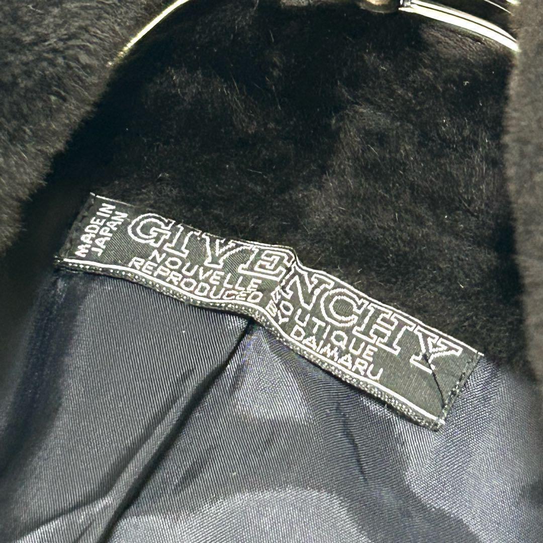 [ высший класс ]GIVENCHYji van si(10) мех длинное пальто шерсть высококлассный шаль цвет женщина super воротник A линия чёрный цвет черный 