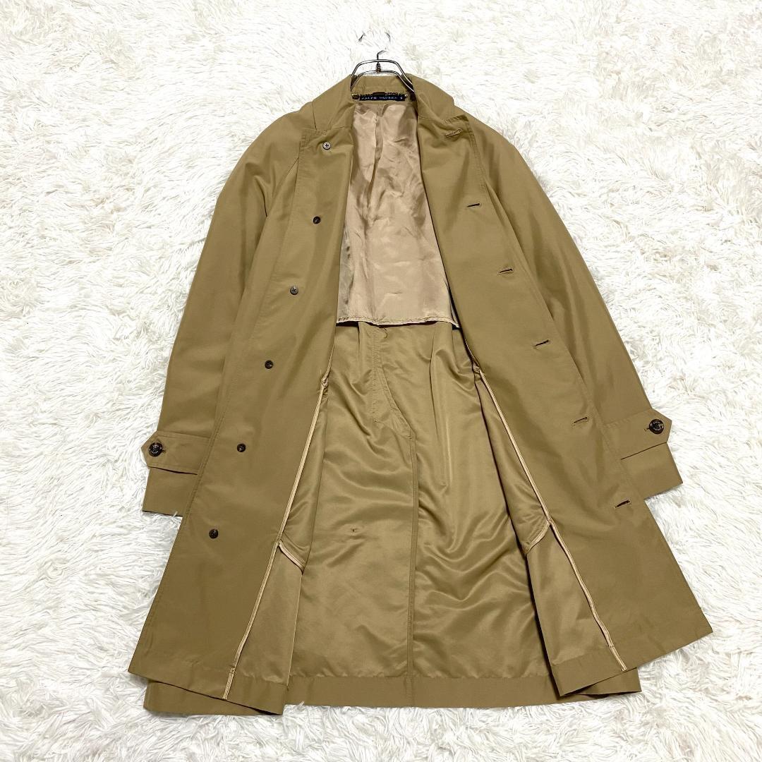 【完売品】RALPH LAUREN（M）トレンチコート　ボタン刻印　背抜き　比翼仕立て　スプリングコート　ベージュ_画像4