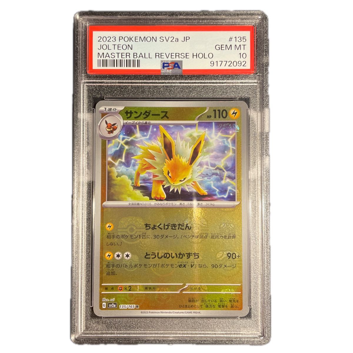 ポケモンカード 151 サンダース マスターボール マスボ psa10 ポケモンカード 151 サンダース マスターボール マスボ psa10