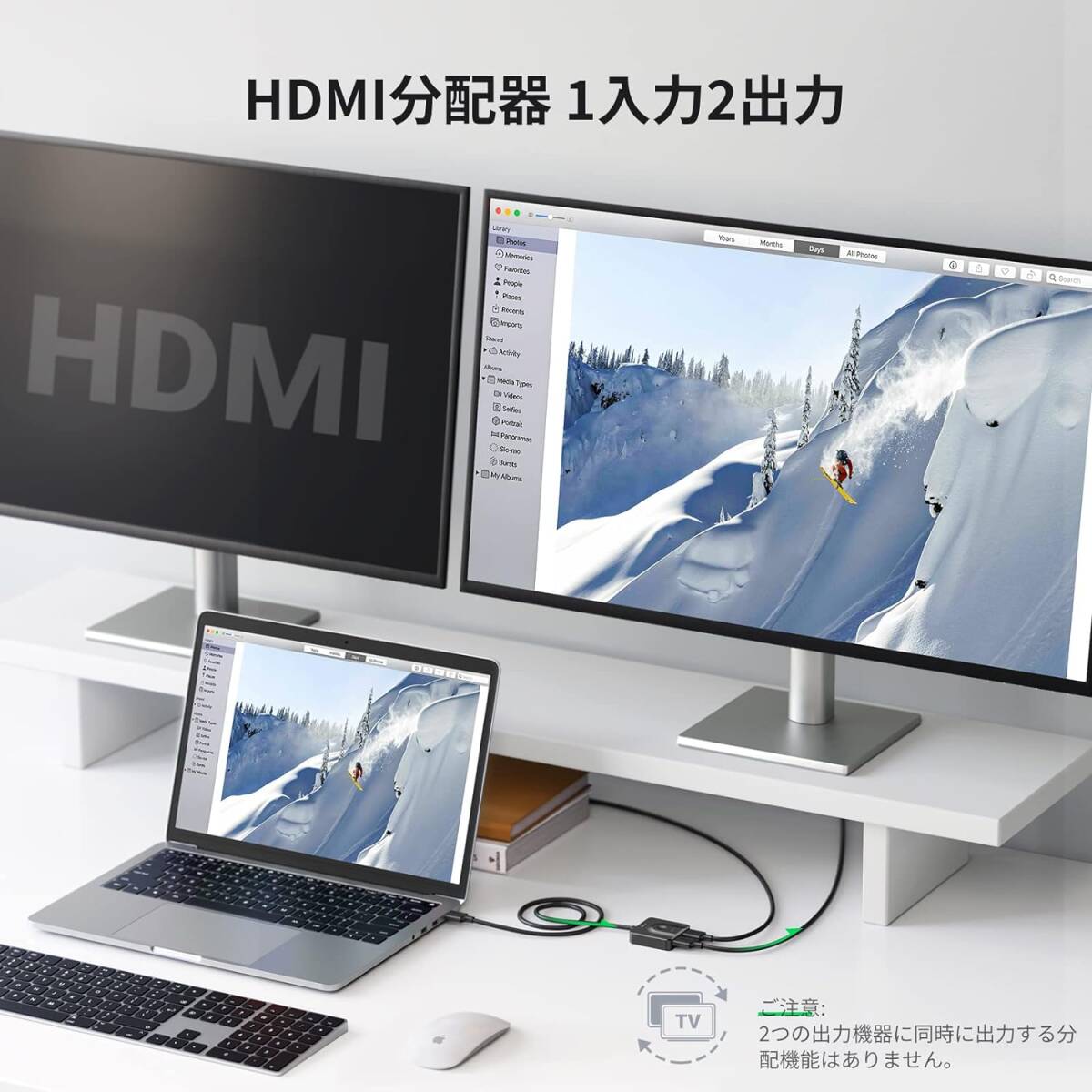 UGREEN HDMI 切り替え器 HDMIセレクター 2入力1出力 双方向 4K 60Hz HDCP 2.2/HDMI 2.0 /S25_画像6
