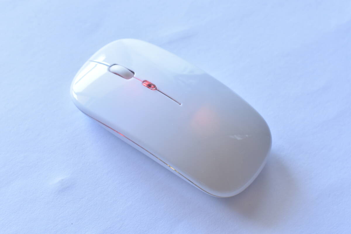 【Type-C充電式】 マウス Bluetooth5.2 無線 ワイヤレス 静音 瞬時接続 超薄型 小型 高感度 USB充電式 2.4GHz ホワイト/S9
