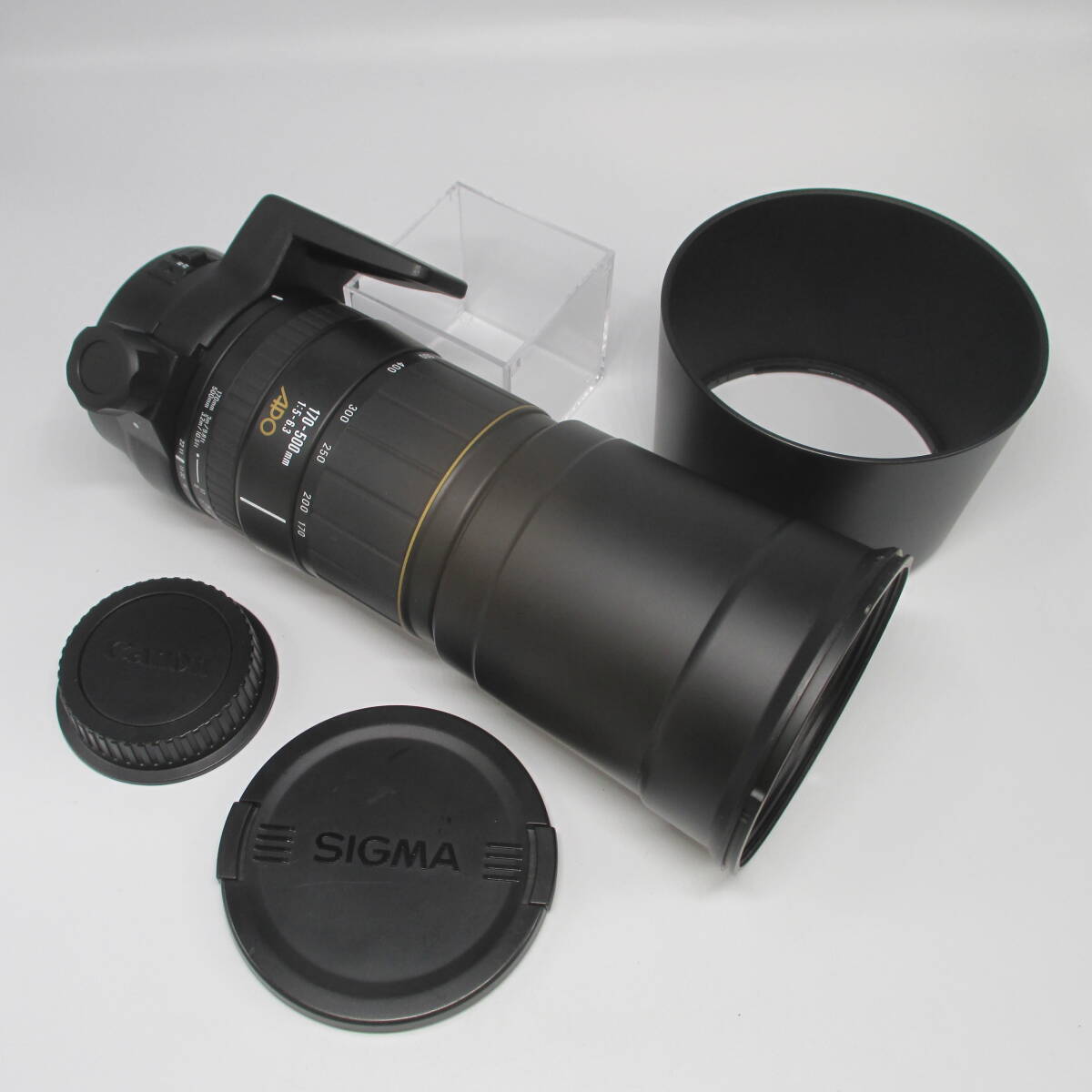 #29918 【美品】1円スタート SIGMA APO 170-500mm 1:5-6.3 シグマ キャノンマウント カメラレンズ フード付 ケース有【現状渡し】_画像1