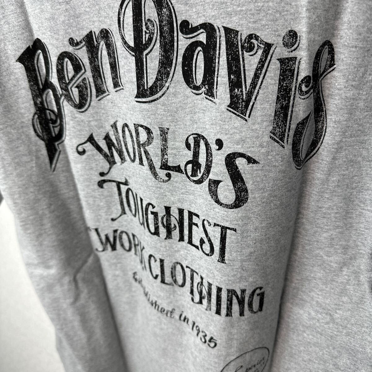【新品・未使用】Tシャツ BEN DAVIS Mサイズ半袖Tシャツ 半袖 プリント カットソー クルーネック グレー