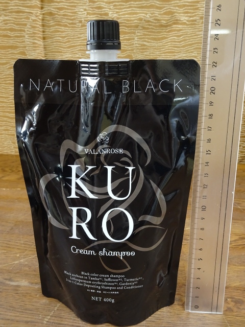 【バランローズ KURO ヘアクリームシャンプー 400g ④】クリームシャンプー　白髪染め　ナチュラルブラック【A2-3①】20240508_画像1