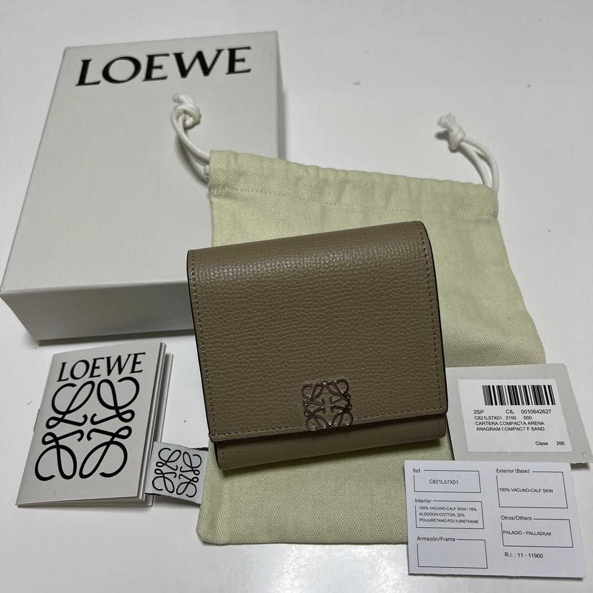 財布 LOEWE ロエベ アナグラムコンパクトフラップウォレット 二 財布 LOEWE ロエベ アナグラムコンパクトフラップウォレット 二