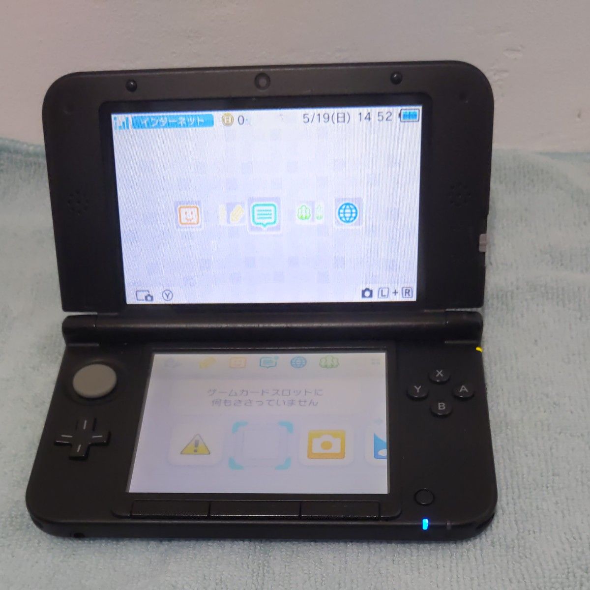 ニンテンドー 3DSLL　ブルー+社外品充電器、SD ジャンク品