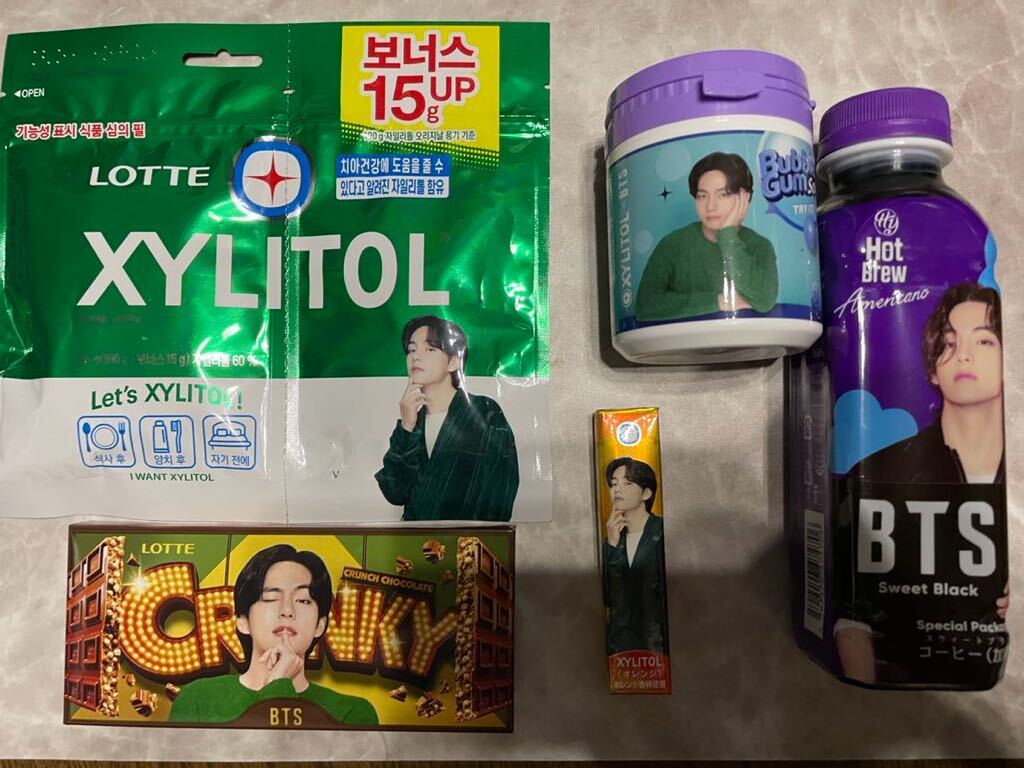  prompt decision * new goods unopened goods *BTS*V*tete* xylitol * chewing gum * coffee *5 point set * Lotte * bottle chewing gum * bulletproof boy .