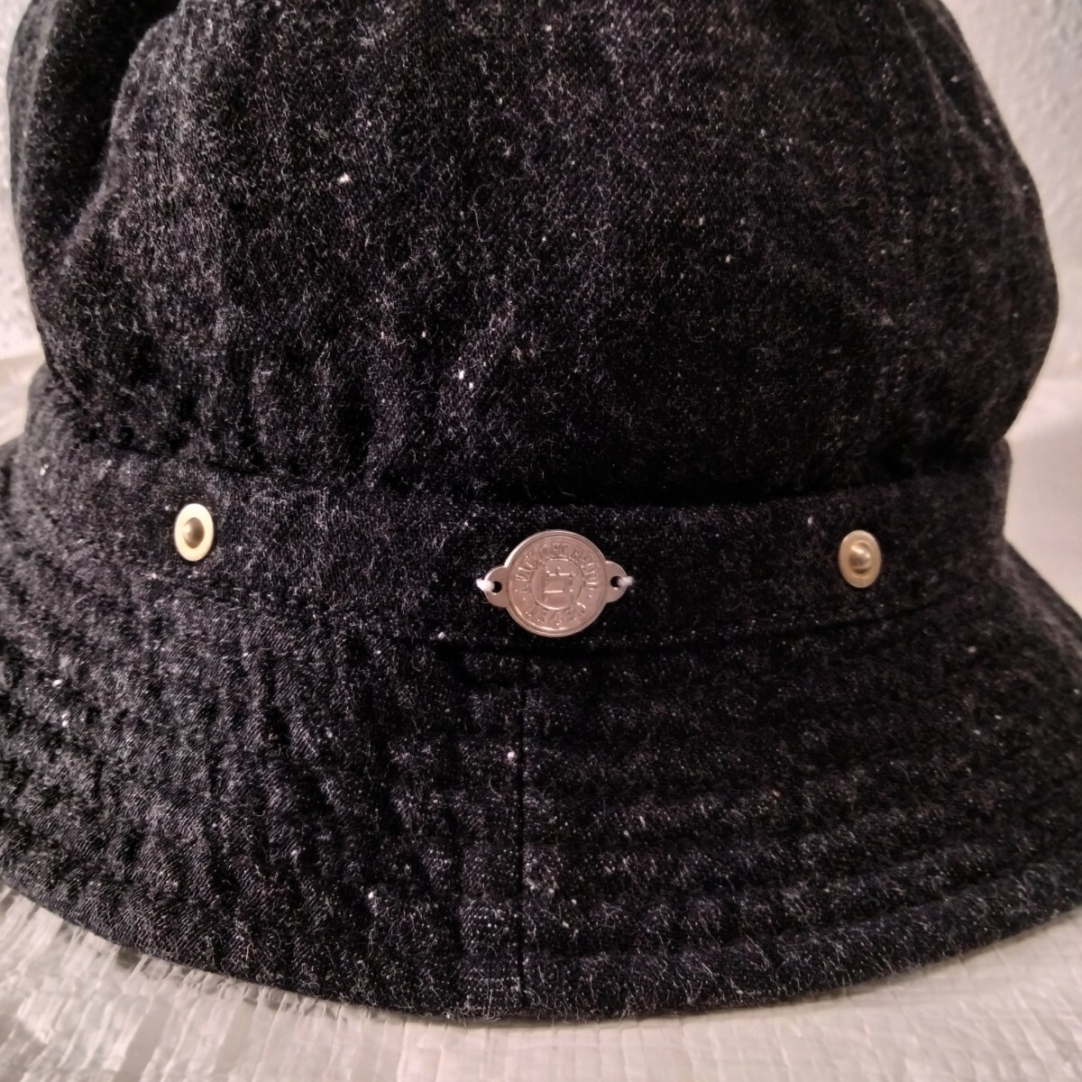 DECHO KOME HAT　デコー コメハット　DE-04 black DENIM　ブラックデニム　ブラック　黒　日本製　ビンテージ　vintage 再現 ワーク　毛羽_画像5