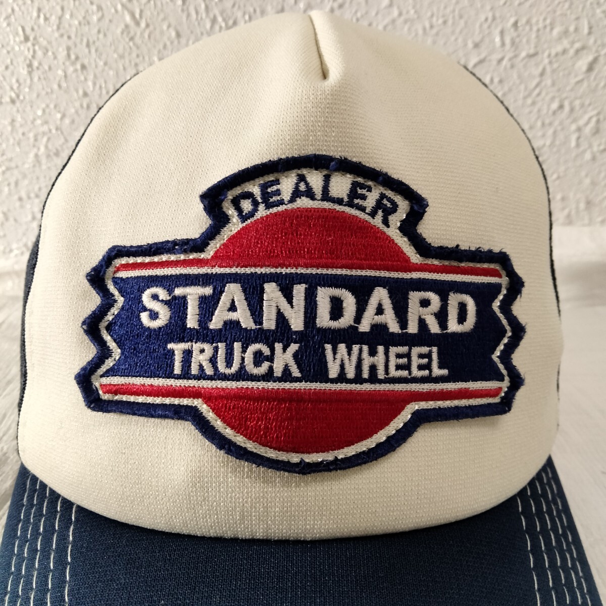 STANDARD CALIFORNIA スタンダード カリフォルニア メッシュ キャップ TRUCKER CAP アメリカン　ワッペン　ビンテージ再現　ネイビー　帽_画像2