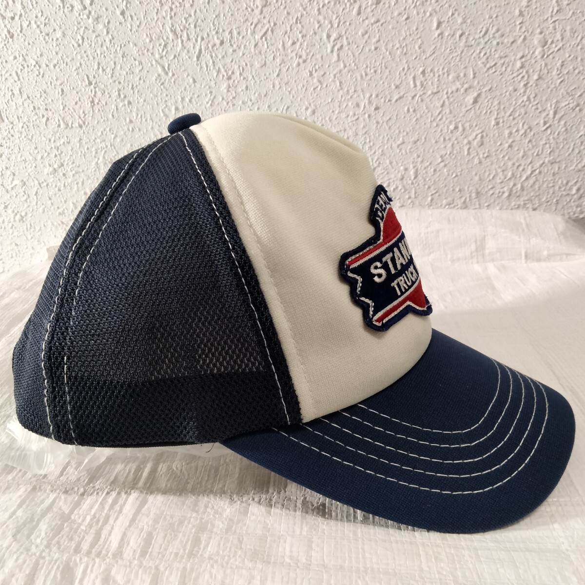 STANDARD CALIFORNIA スタンダード カリフォルニア メッシュ キャップ TRUCKER CAP アメリカン　ワッペン　ビンテージ再現　ネイビー　帽_画像3