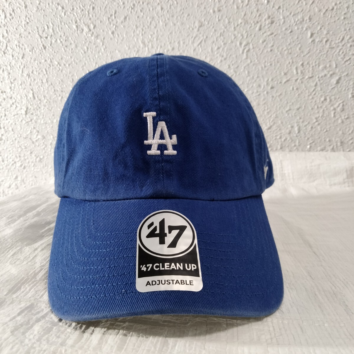 47 キャップ クリーンナップ LA ロサンゼルス ドジャース ローキャップ 帽子 青　シール付　男女兼　47brand ベースボール　キャップ　CAP_画像1