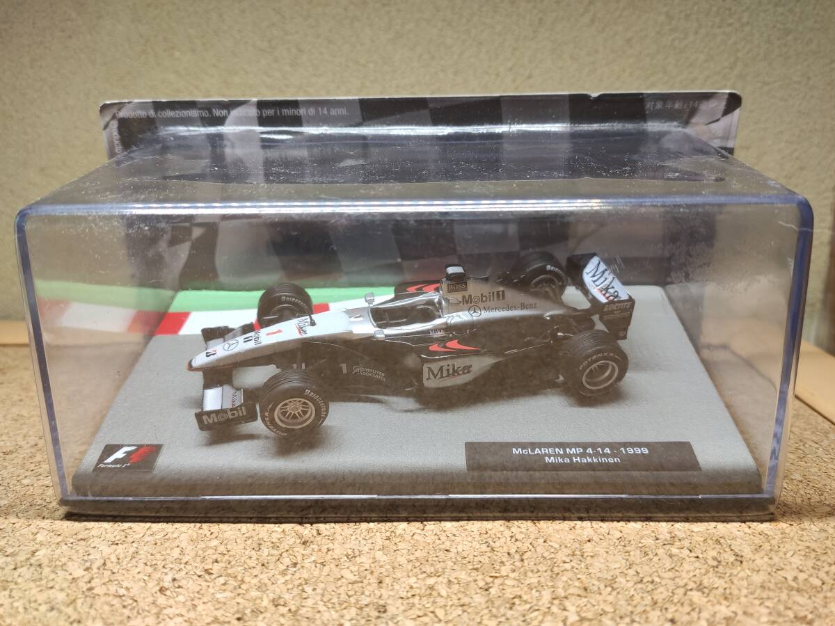 【未開封】1/43 マクラーレン MP4-14 ミカ・ハッキネン 1999　F1 マシンコレクション デアゴスティーニ 模型のみ_画像1