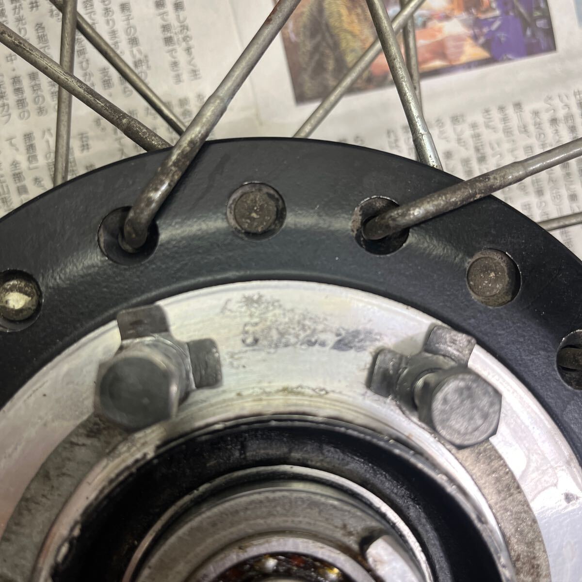 z1 z2 original front wheel takasago height sand ( inspection at that time a4 a5 750d kz kz900 kz1000 fx cbx cb gs gsx xj