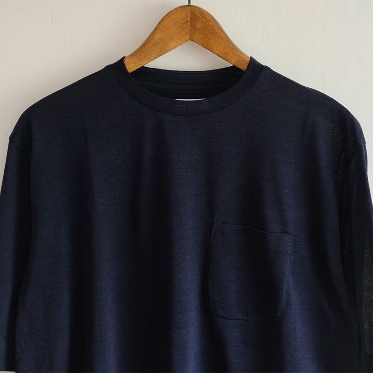 【MAATEE&SONS】WASHABLE SILK POCKET TEE