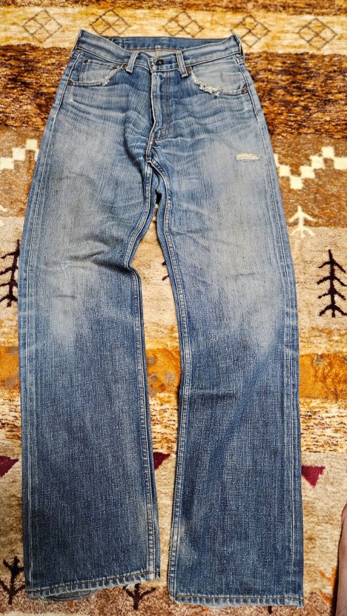 90年代◆リーバイスLevi's◆503◆W28L34◆牛革パッチ◆日本製◆ストレートジーンズ◆古着デニム