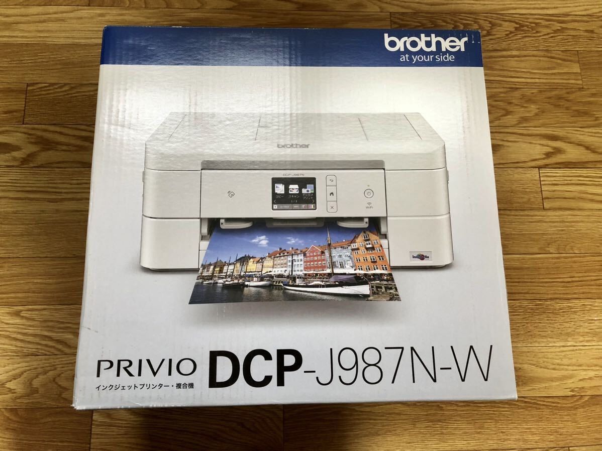 新品 未開封 美品 即決 brother ブラザー インクジェットプリンター PRIVIO DCP-J987N-W 複合機 ホワイト 印刷 コピー_画像1