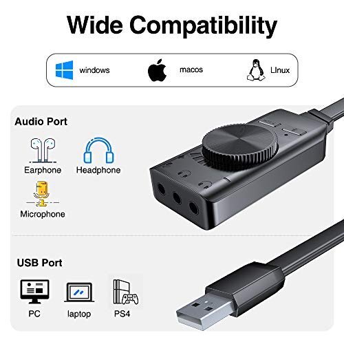 【特価】 オーディオサウンドカードアダプター、テーブルPC USBサウンドカードアダプター デスクトップ 外部USB2．0 ノー_画像7