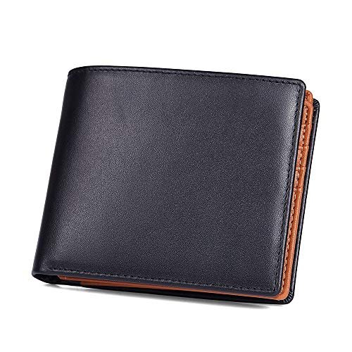 [ stock goods only ] folding in half card 18 pcs storage original leather gift ( box change purse .) purse business men's high capacity one .. purse worker . work 