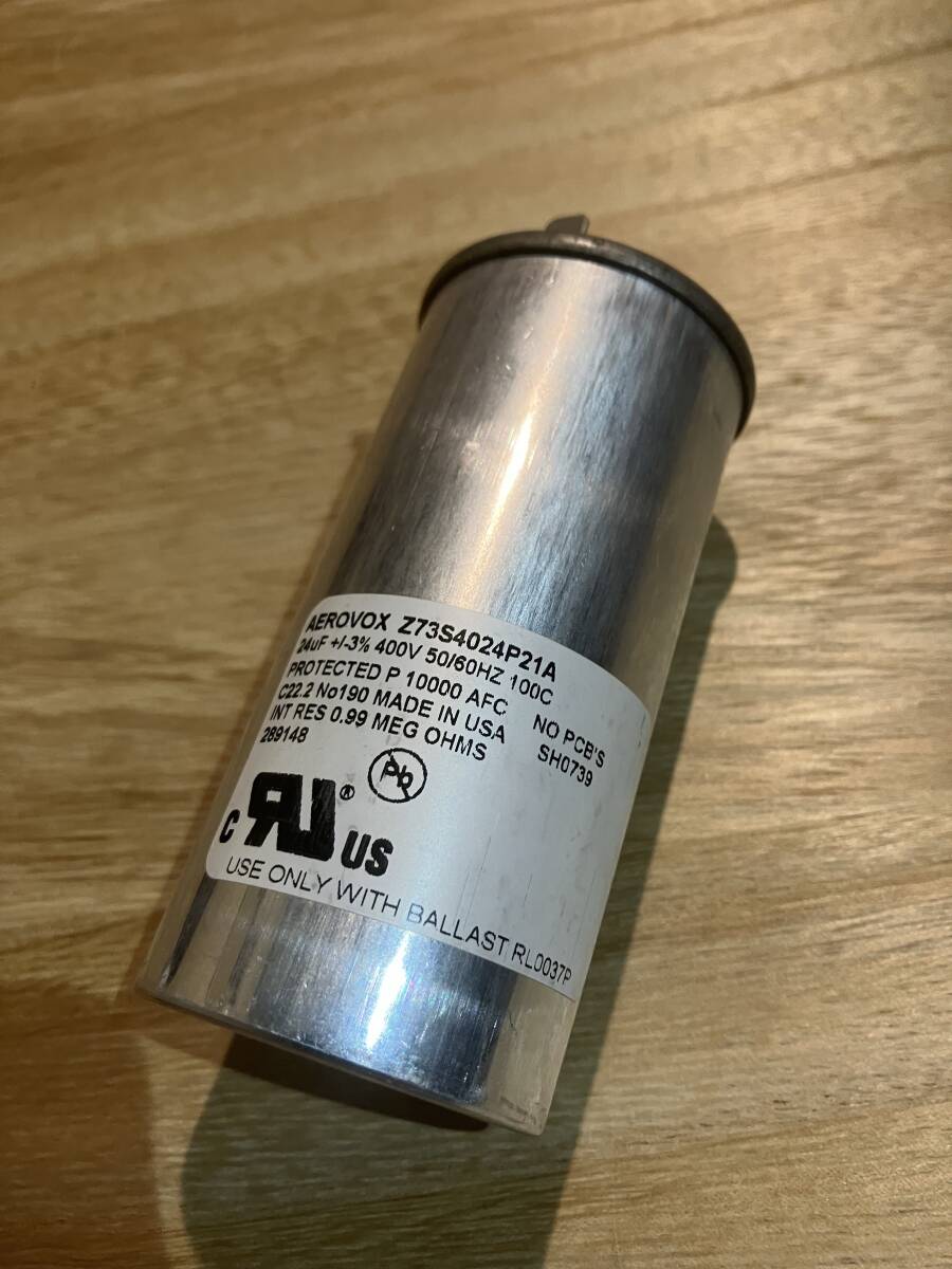 中古！ 米国aerovox製 オイルコンデンサー 24μF 400VAC/650VDC ペア_画像1