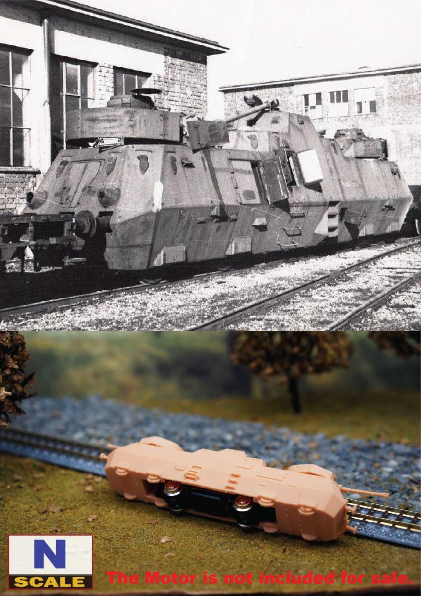 1/160 (N-scale) 未組立 WWII German Nr.51 Armored Train (fine detail) Resin Kit (S3074)_画像1