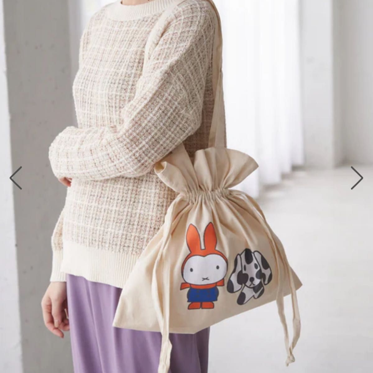 ROPE PICNIC PASSAGE【miffy×ROPE' PICNIC】巾着トートバッグ＊ミッフィー