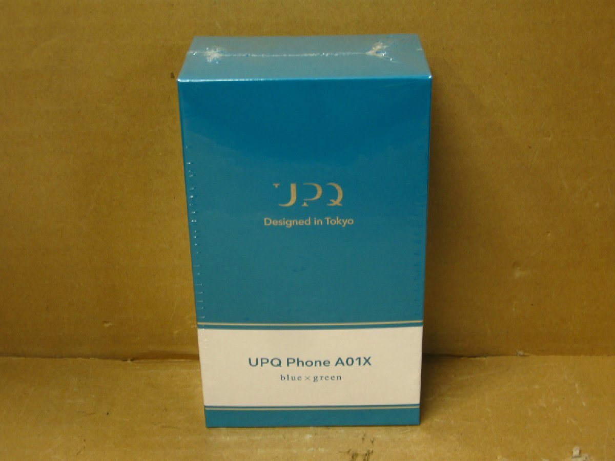 ▽UPQ PHONE A01W(WB) blue & green 4G LTE デュアルSIMスロット SIMフリー スマートフォン 新品 アップキュー_画像1