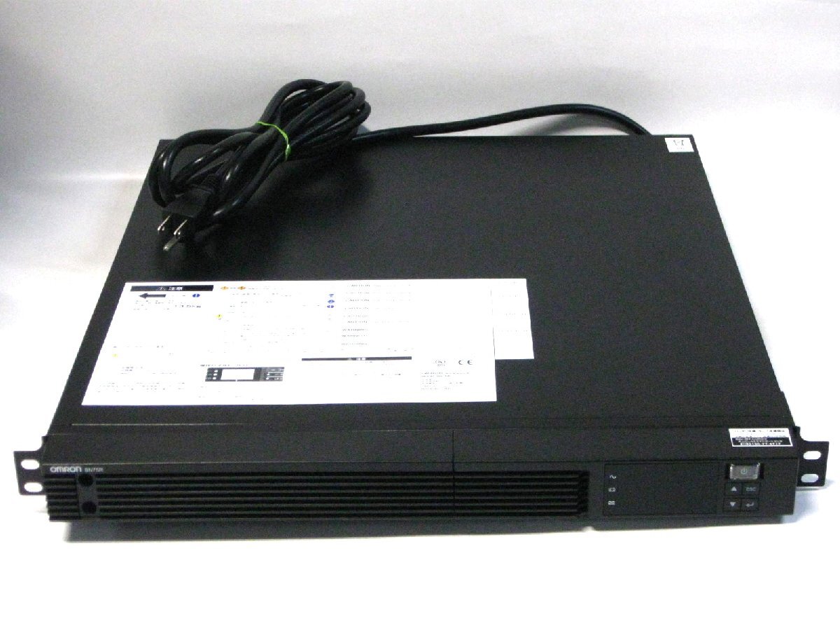 ▽OMRON BN75R UPS 無停電電源装置 ラインインタラクティブ方式 750VA/680W 中古 オムロン 19インチラック対応 1U 2_画像1