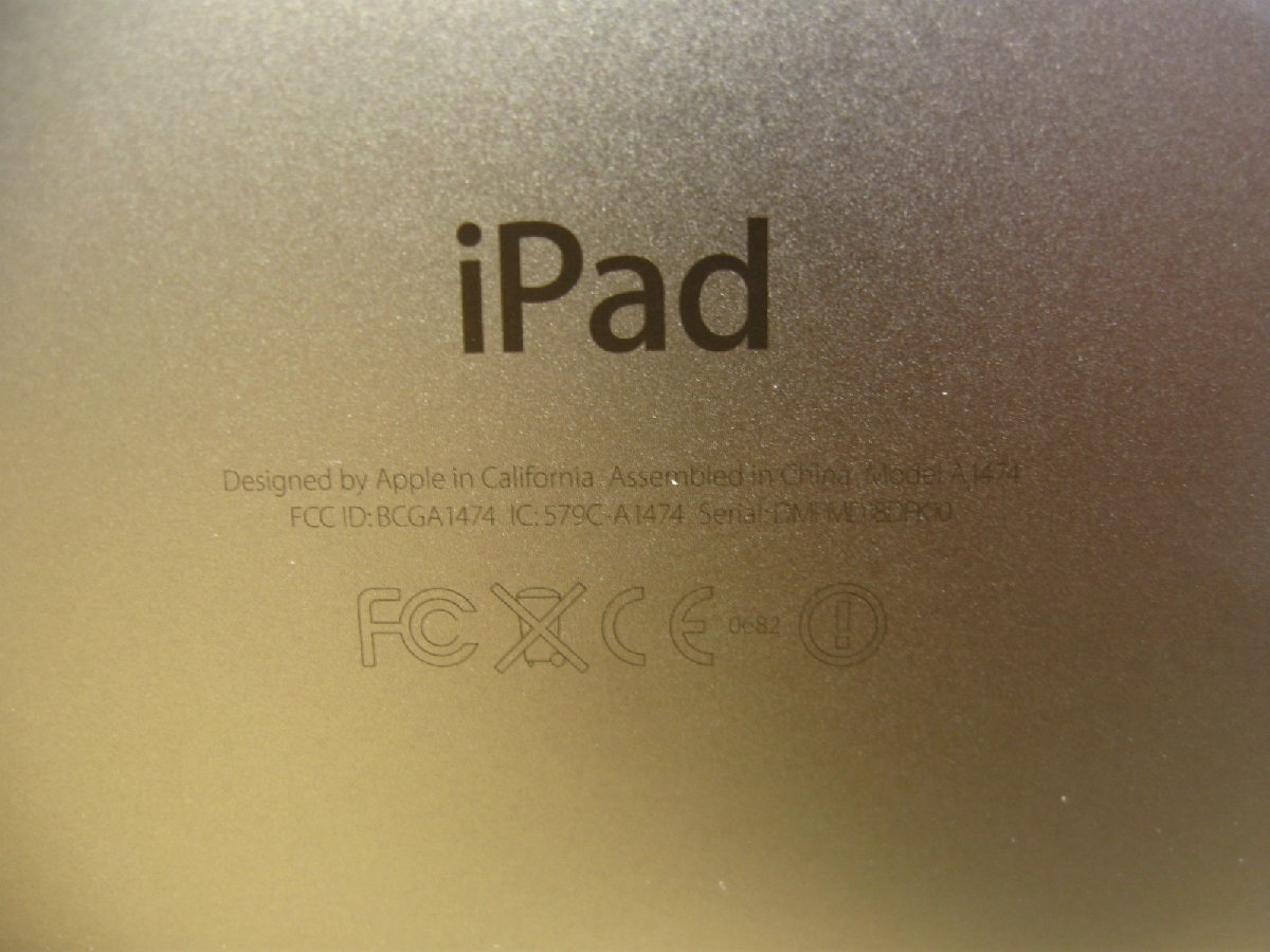 ▽apple MD785J/A iPad Air Wi-Fi 第1世代 16GB スペースグレイ 中古 iOS12.5.7 A1474 アップル 2_画像9