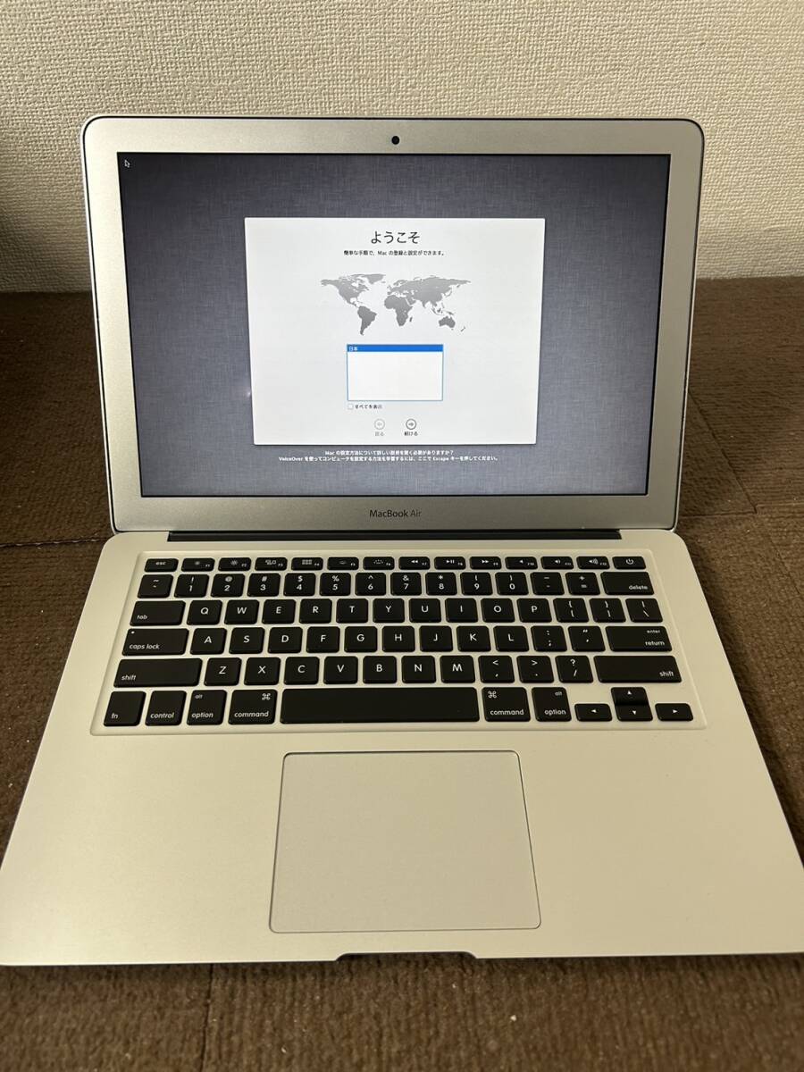 【中古品】Apple MacBook Air 13インチ A1466 2GHz Intel Core i7 メモリ 8GB 1600MHz DDR3 HD Graphics 4000 通電動作確認済 初期化済の画像1