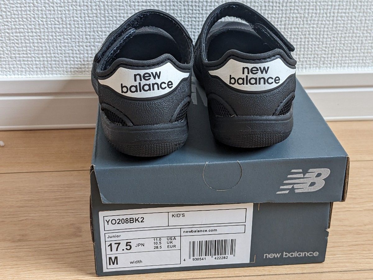 Size:17.5cm New Balance　YO208 BK2 サンダル