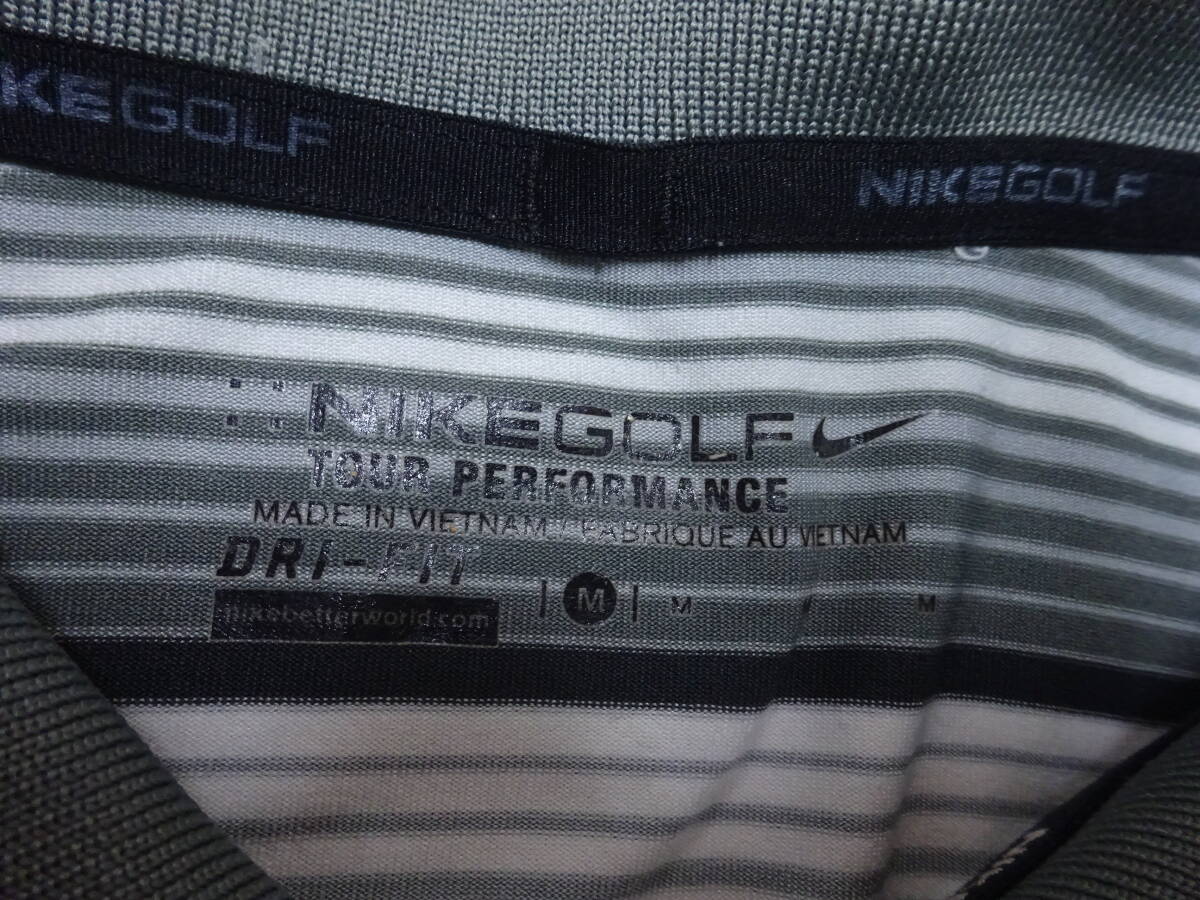 ■あ-656 ■NIKE GOLF　ナイキ　ボーダー　半袖ポロシャツ　ゴルフ　サイズM_画像2