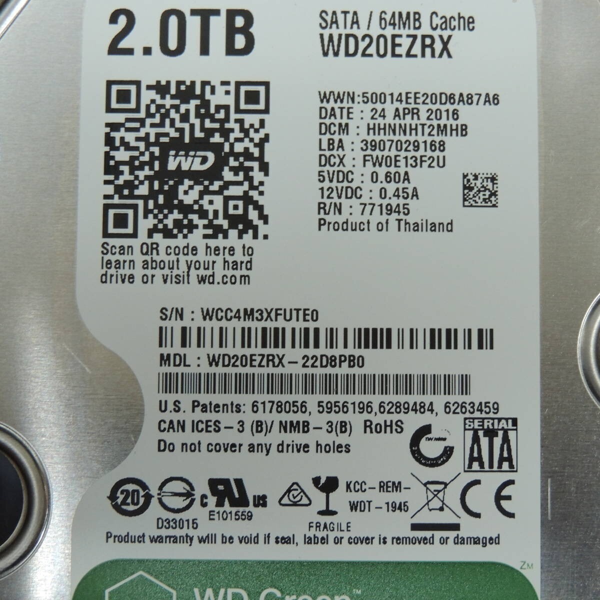 WD HDD ハードディスク　2TB_画像2