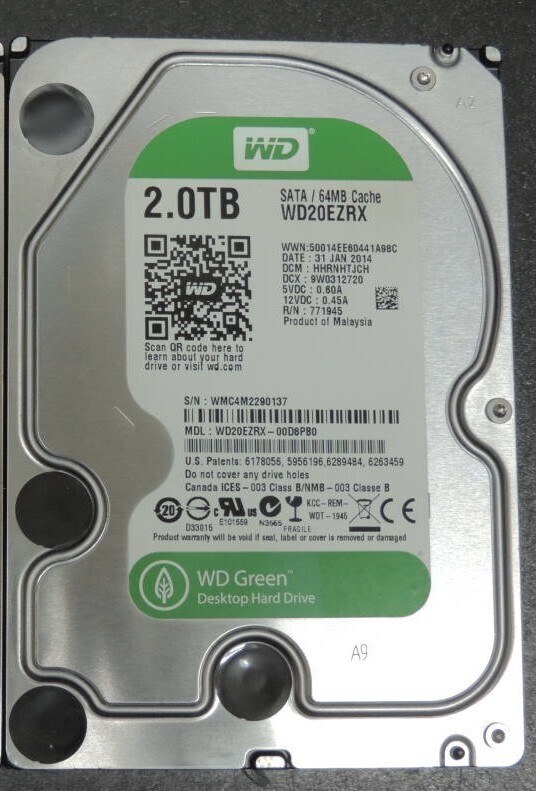 WD HDD ハードディスク　2TB_画像1