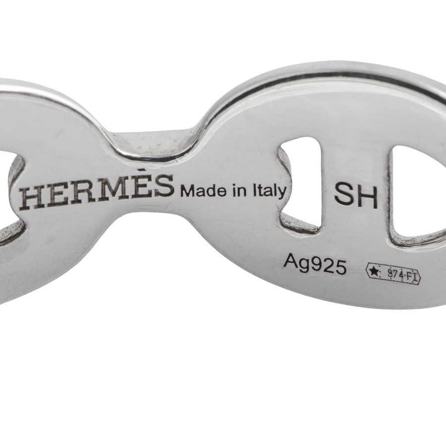 HERMES エルメス Chaine d'Ancre Enchainee シェーヌダンクル アンシェネMM バングル ブレスレット シルバー_画像5