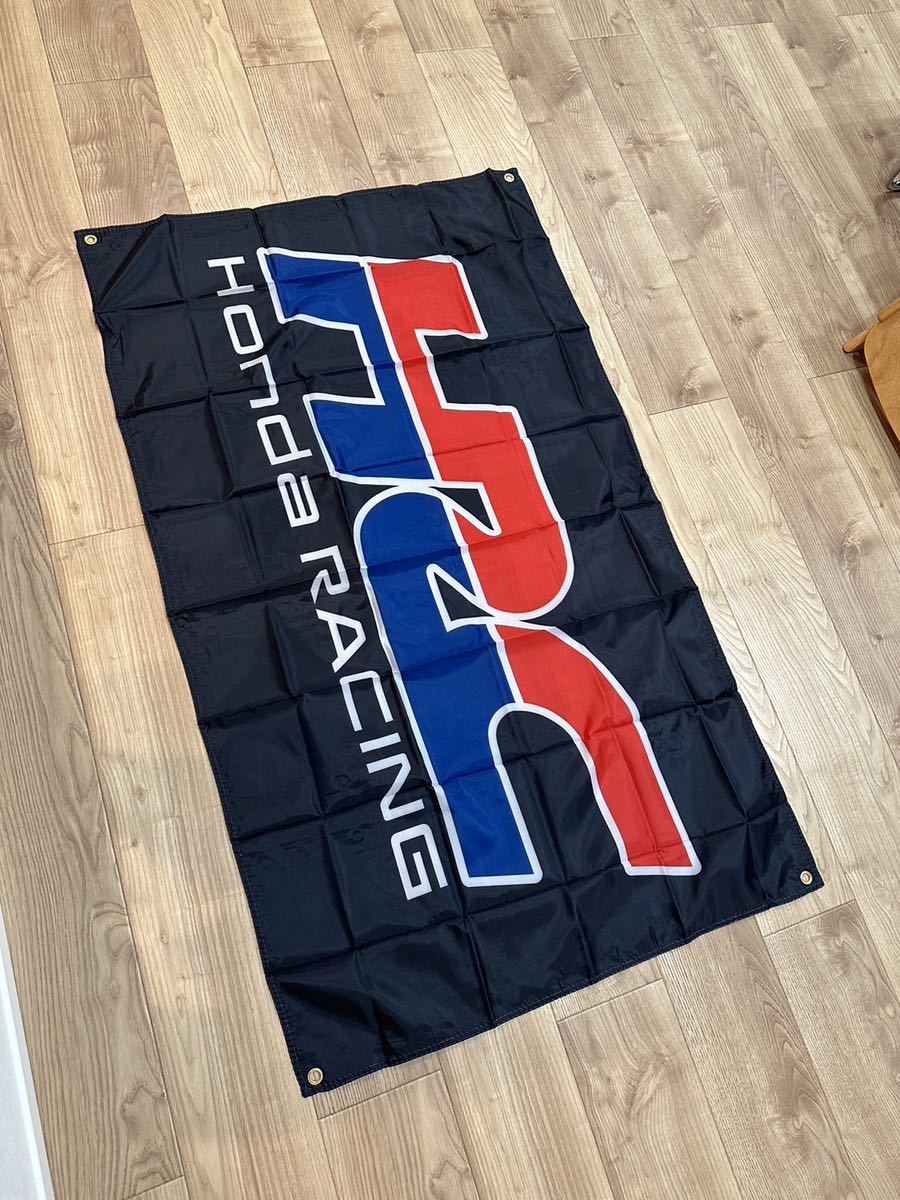 HRC ホンダ 特大フラッグ バナー 約150×90cm タペストリー 旗 ガレージ装飾 HONDA 旧車 USDM JDM REPSOL バイク CBR HRC_画像2