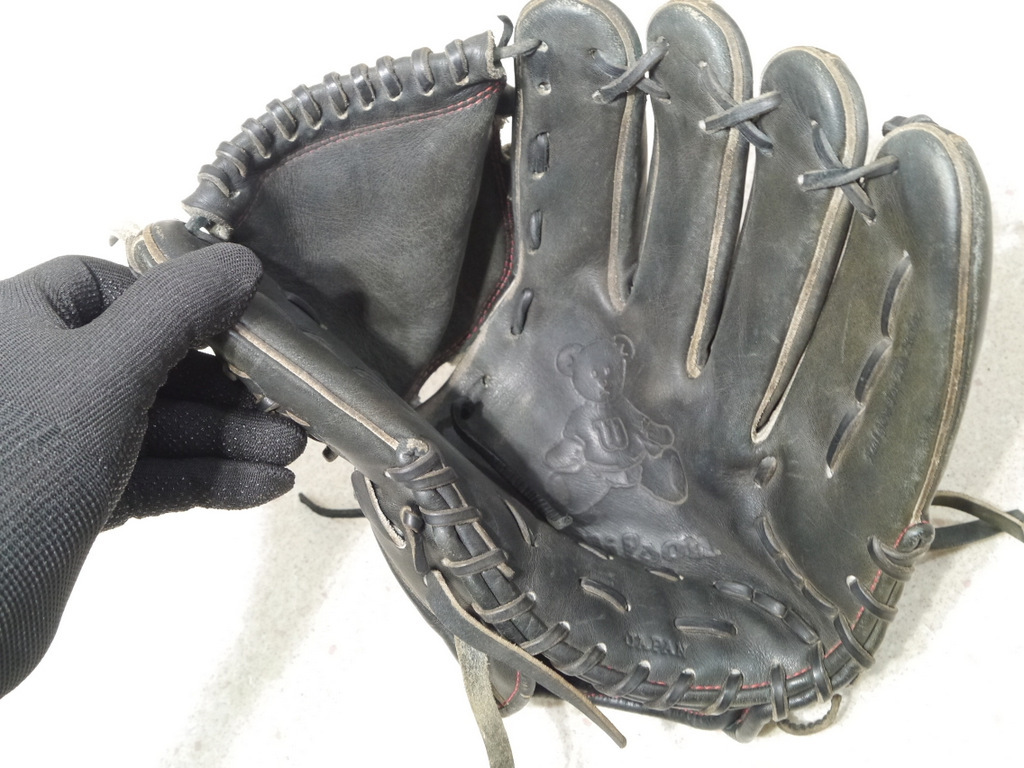 4野球グローブWilsonウィルソン検)硬式プロ軟式オールラウンド外野手サード内野手セカンド投手ピッチャー社会人ファーム中古 大人用 大学_画像6